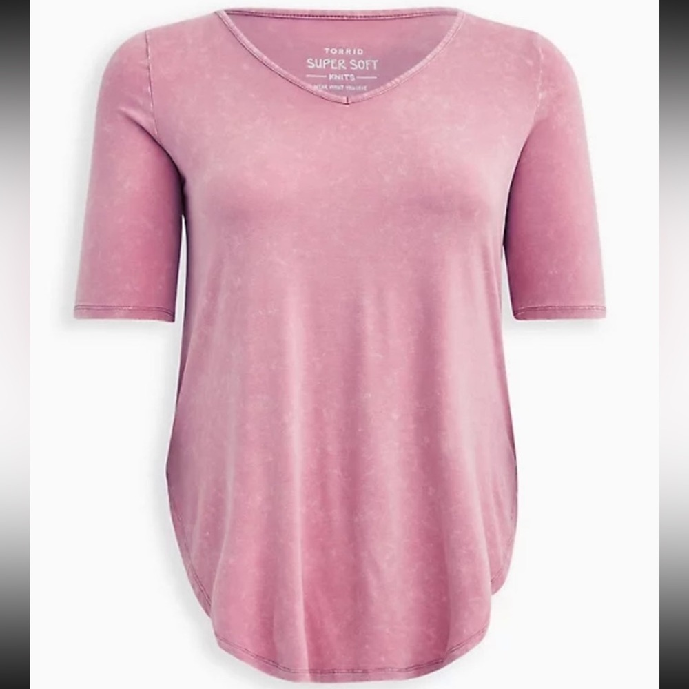 Torrid Blush Mineral Wash Tunic Tee